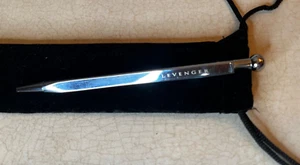 Levenger Ballpoint Pen purse pocket 5" RARE 4 sided with velvet pouch - Picture 1 of 8