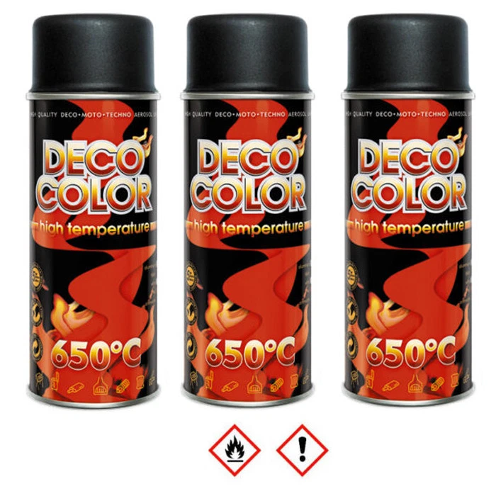 3 Stück Auspufflack Ofenlack Hochtemperaturlack 400ml schwarz  13 300 - Bild 1 von 1