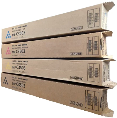 Genuine Ricoh Savin Lanier MP C3503 841813 841814 841815 841816 Print Cartridges