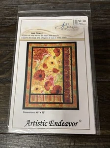Künstlerisches Endeavor Love Flows Quiltmuster von Jan Douglas Design 40”x 52” - Bild 1 von 2