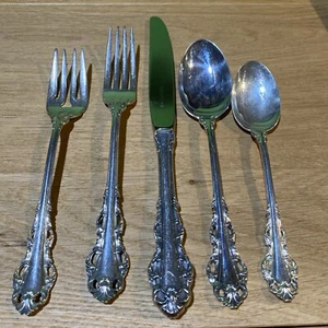 Dresdner Schnörkel Lunt Sterlingsilber 5-teiliges Besteck Gedeck - Bild 1 von 15