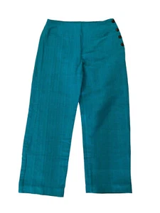Barefoot BARBARA SANSONI Womens Pants Original Hand Made Handwoven Wide Leg Sz L - Picture 1 of 5