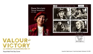 2025 GB EUROPHILEX VE DAY 80th VERA LYNN VALOUR & VICTORY MINI FDC 7.5.25 LTD.Ed - Picture 1 of 1