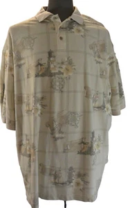 Paradise Blue Size 2X Short Sleeve Men's Shirt - Picture 1 of 8