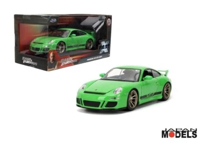Fast & Furious X PORSCHE 911 GT3 (997) Verde - Green Die Cast 1/24 Jada Toys New - Immagine 1 di 4