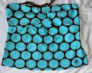 Traje de baño Duck Head para mujer talla grande azul y marrón a lunares - Imagen 1 de 9