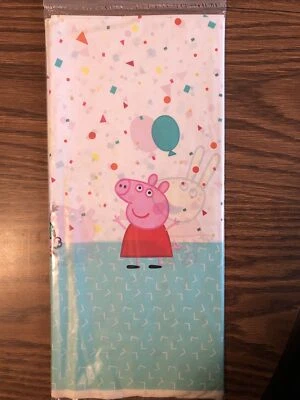 Peppa Pig Confetti Party Plastic Table Cover ~ Birthday Decorations Supplies - Image 1 of 2