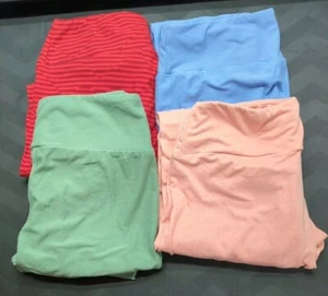 LuLaRoe 4 Pair Multicolored One Size Leggings -Excellent Condition Fit Sz 2-10 - Picture 1 of 2
