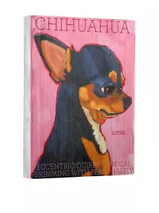 Ursula Dodge Chihuahua Altholz Porträt, 12" x 9" - Bild 1 von 1