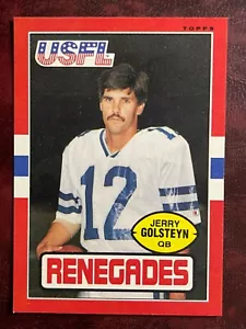 1985 Topps USFL Set JERRY GOLSTEYN #100 RENEGADES NM/MINT+ *VENDING* HIGH GRADE - Bild 1 von 1