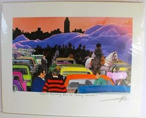 BARRY KITE LITHOGRAPH SIGNED 1995 NAPOLEON RETREATING FROM MORNING COMMUTE RARE - Picture 1 of 8