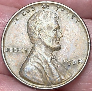 1938-P Lincoln Wheat Penny Beautiful Brilliant Toned Coin #3 - Picture 1 of 12