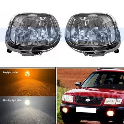Faro antiniebla delantero LED ámbar con luz de circulación blanca para Subaru Forester SF5 1998-2002 Foto 1 de 4