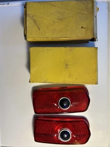 PAIR Of BLUE DOT TAIL LAMP LENSES For OLDSMOBILE 1949 MODELS 76 & 88 In Boxes - Picture 1 of 7