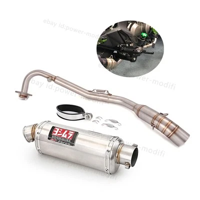Silenciador silenciador de tubo de cabezal sistema de escape completo para Kawasaki Z125 Pro 2017-2024 Foto 1 de 4