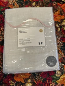 West Elm Ripple BLACKOUT Curtain (1) Peach 48"x96" New - Picture 1 of 6