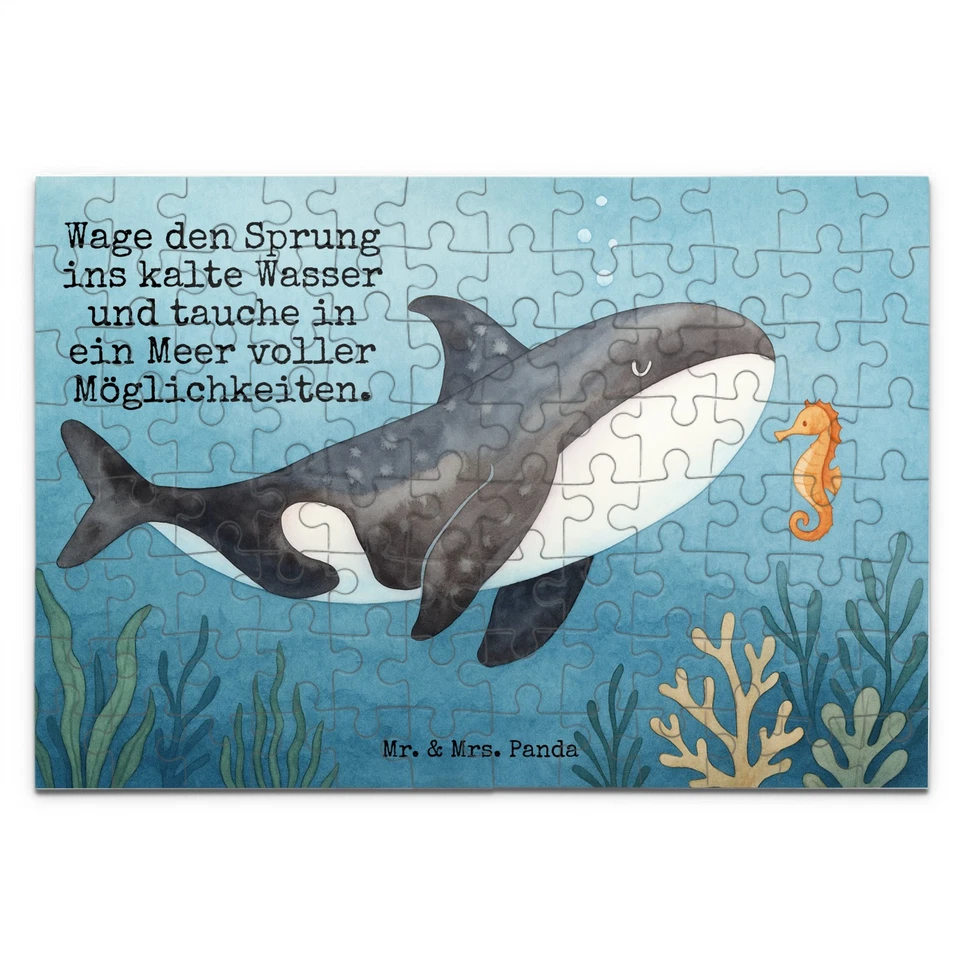 MR. & MRS. PANDA Puzzle Orca Design - Geschenk Meer Möglichkeiten Urlaub Orcas