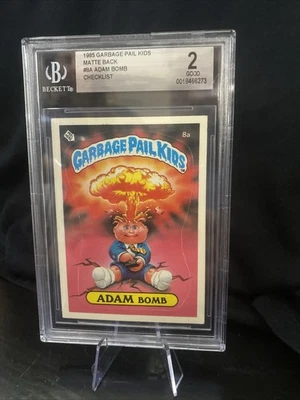 Topps Garbage Pail Kids 1985 1st Series Card #8A Adam Bomb - Image 1 of 2