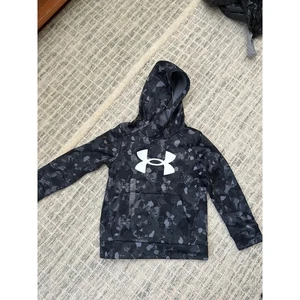 Under Armour Hoodie Pullover Camo Print Activewear Top Kids Size - Picture 1 of 2
