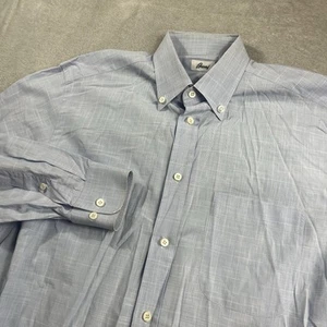 Camisa de vestir Brioni de manga larga de algodón azul claro para hombre talla III 3 M L - Imagen 1 de 8