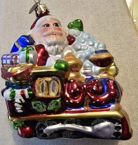 Christopher Radko 2002 Toyland Express Santa Train 4,75" adorno de Navidad  - Imagen 1 de 4