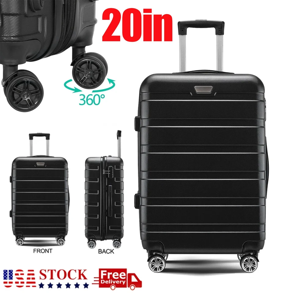 Travel Suitcase 20" Carry On Luggage Hardside Expandable Spinner w/ Wheels - Image 1 of 4