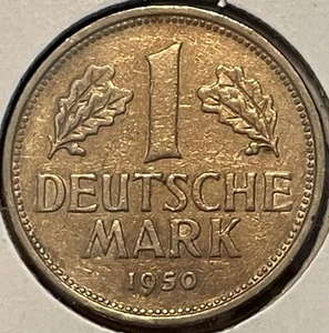 Germany FDR 1 Mark Coin, 1950 J - Combined Shipping OK - Picture 1 of 4