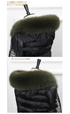 Fur Collar Hood Real Fur Hood Trim Scarf Big Fur Collar Real Fur Collar Trim  - Image 1 of 4