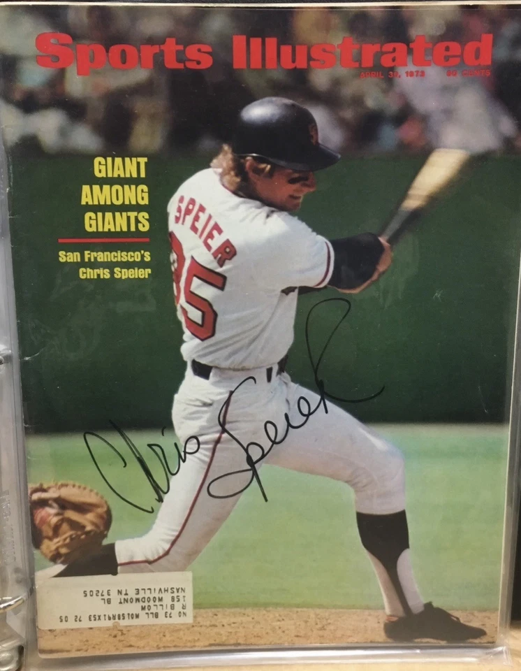 Firmado Chris Speier San Francisco Giants SI Sports Illustrated 30/04/1973 Foto 1 de 1