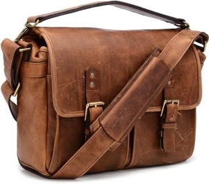 ONA THE PRINCE STREET ANTIQUE COGNAC LEATHER BAG CASE ONA5-024LBR HANDCRAFTED - Picture 1 of 7