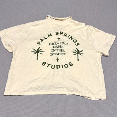 Camisa de campamento Pacsun Palm Springs bordada tejida para hombre grande recortada cabaña playa Foto 1 de 4