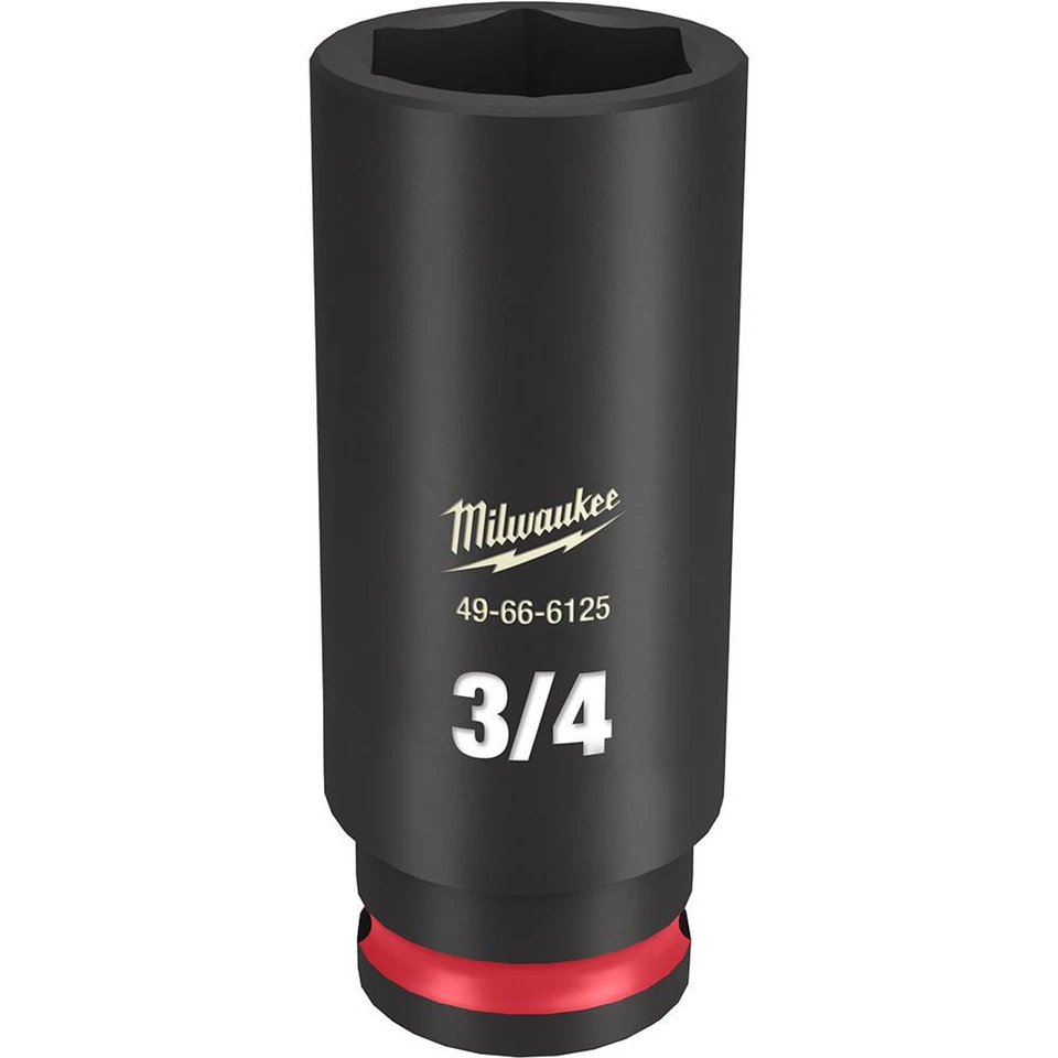 Milwaukee 49-66-6125 SHOCKWAVE Impact Duty 3/8 Drive 3/4 in. Deep 6 Point Socket - Image 1 of 1