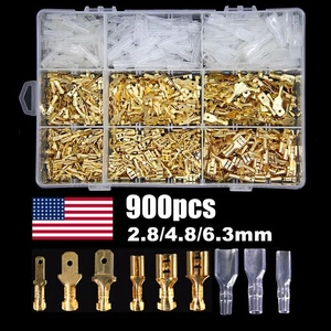 900 STCK. Verschiedene Isolierte Crimp Spaten Klemmen Elektrische Draht Verbinder Kit - Bild 1 von 8