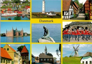 Dänemark Mehrfachansicht Postkarte verschickt 1982 - Bild 1 von 2