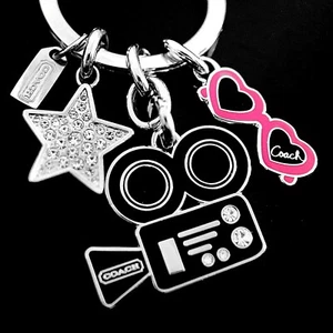 NEW COACH Keychain Video Camcorder Movie Star Mix Charm Key ring FOB NEW - Picture 1 of 3