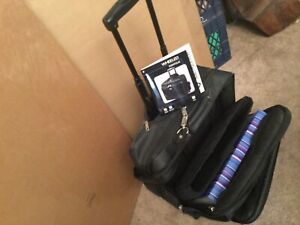 Samsonite Wheeled Portfolio Laptop Rolling Carry-On Briefcase Bag Roller-board