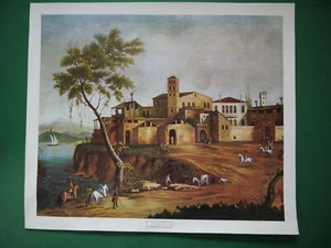 Kunstdruck Bernardo Bellotto view Arno 67 x 57cm Gemälde Ölbild Italien 13 - Bild 1 von 4