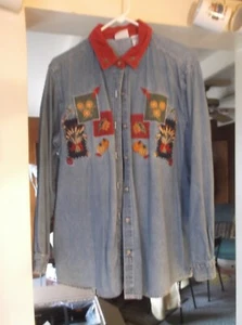 Camisa Denim Mujer Cálida Patchwork, Bobbi Brooks Talla Grande 18W/20W Envío GRATIS - Imagen 1 de 4