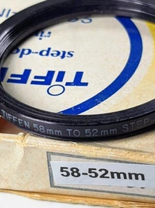 TiFFEN 58-52mm Step-Down Lens Filter Converting Adapter Ring 58mm-52mm E58-E52 - Picture 1 of 6