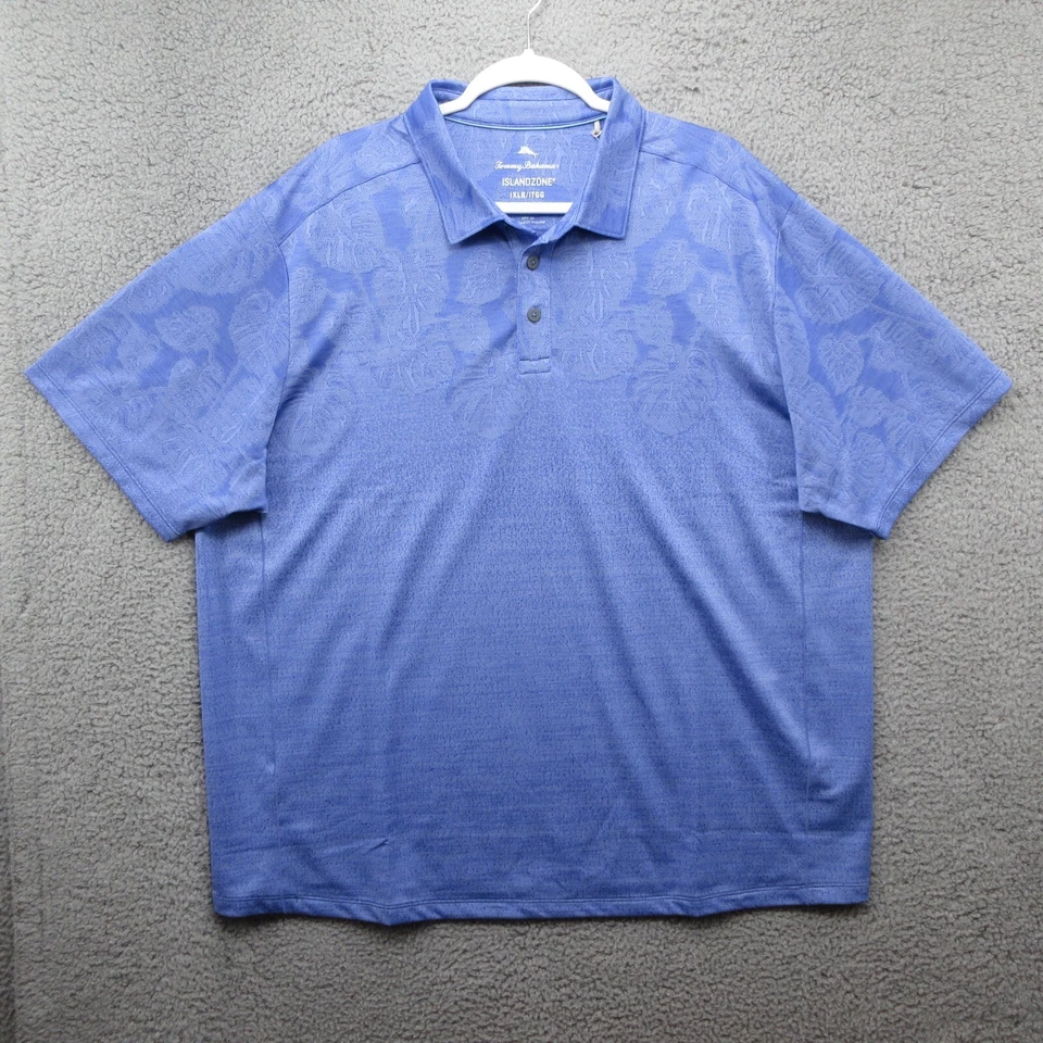 Tommy Bahama Island Zone Printed Polo Shirt Mens 1XLB Palm Coast Tropical Golf - Image 1 of 4