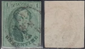 Belgium 1861-Used stamp. Mi Nr.: 6 II. Bel. Cat Nr.: 9a.Pale Green (EB) AR-07034 - Picture 1 of 1
