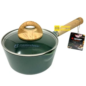 Masterclass Saucepan Casserole With Lid Nonstick 6.5 in 1.5 Qt Kitchen Cookware - Picture 1 of 15