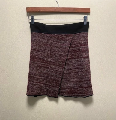 Minifalda Isabel Marant para mujer talla EU 38 US 6 granate tejida imitación envoltura nueva con etiquetas defectuosa Foto 1 de 4