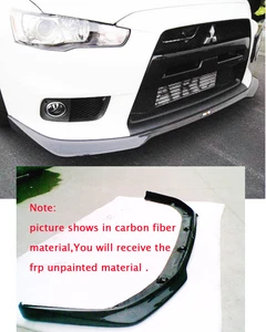 RAL Style FRP Unpainted Front Bumper Lip For Mitsubishi Evolution EVO 10 - Foto 1 di 1