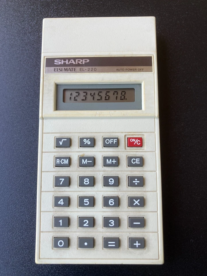 Vintage SHARP ELSI MATE EL-220 Auto Power Off Calculator - Image 1 of 4