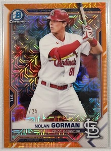 NOLAN GORMAN - St Louis Cardinals Bowman Prospect Rookie - ** Pick & Choose ** - Picture 1 of 7