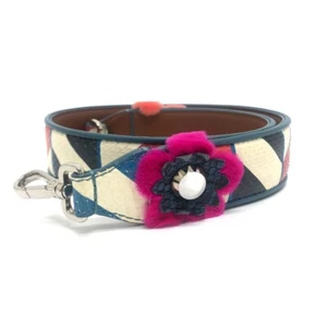 FENDI 8AV077 Flower Studs Strap You Bag Accessories Shoulder Strap - Foto 1 di 8