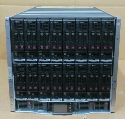 HP C7000 G3 W/ 16x HP BL460c Gen9 32 x 10-Core E5-2660v3 2048GB Ram 2x 240GB SSD - Image 1 of 4