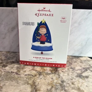 2016 A Sign of the Season Hallmark Keepsake Peanuts Gang Charlie Brown NIB - Picture 1 of 2