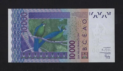 West African States 10000 Francs 2003 P-918Sa GEM UNC LETTER "S" Guinea - Image 1 of 2